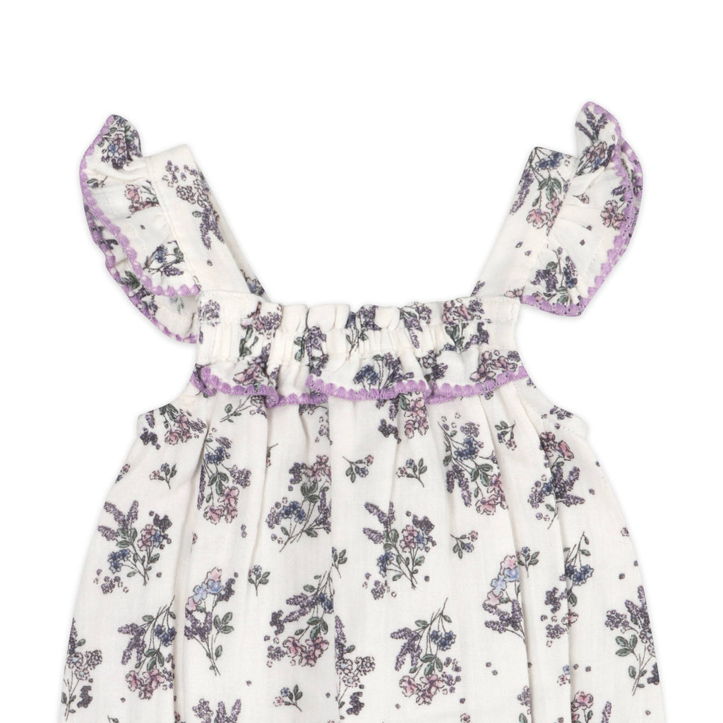 Vivian Floral Baby Romper + Headband