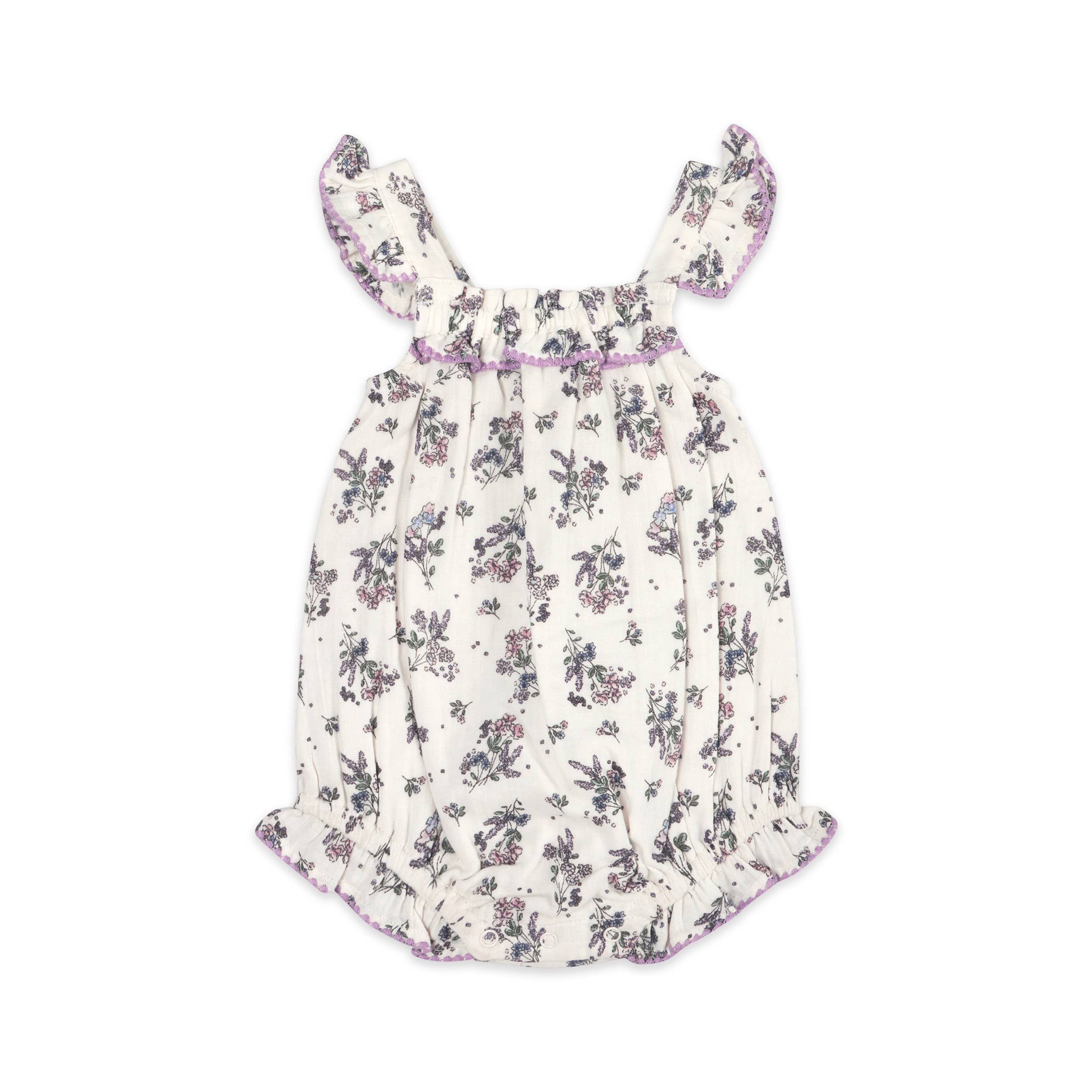 Vivian Floral Baby Romper + Headband