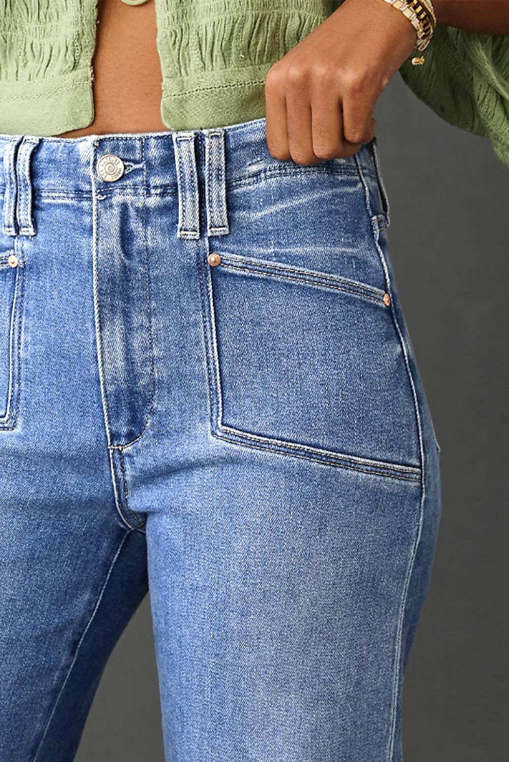PREORDER Loose Straight Leg Cropped High Waist Jeans