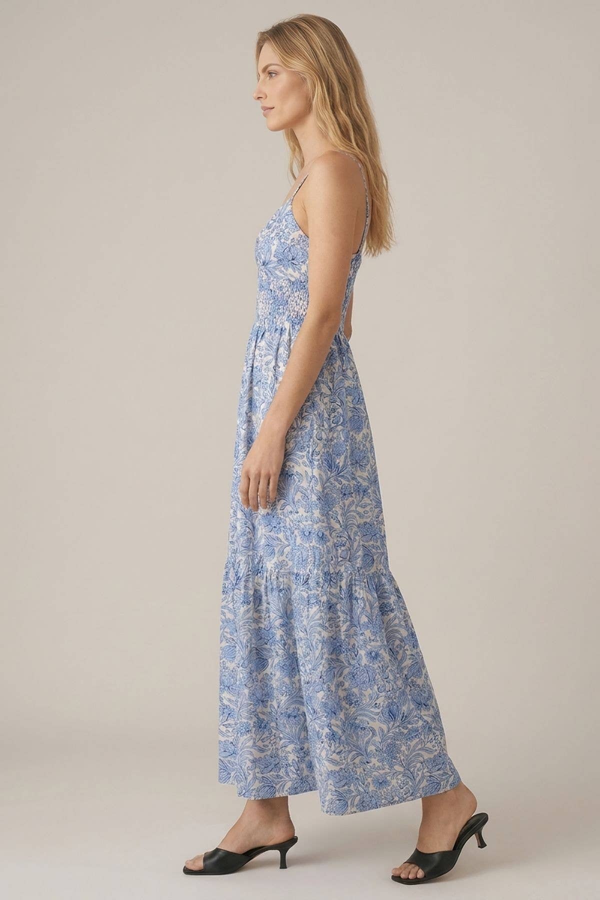 Asymmetrical Tiered Maxi Dress