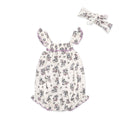 Vivian Floral Baby Romper + Headband