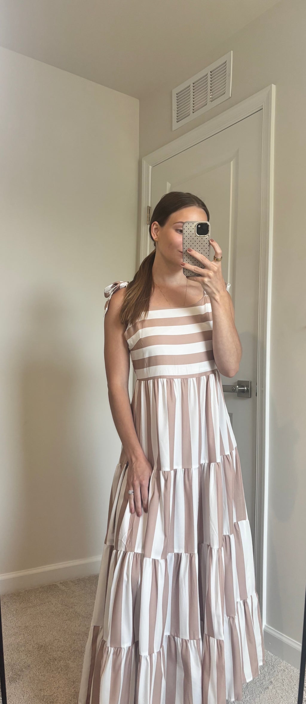 Coastal Stripe Smocked Maxi Dress