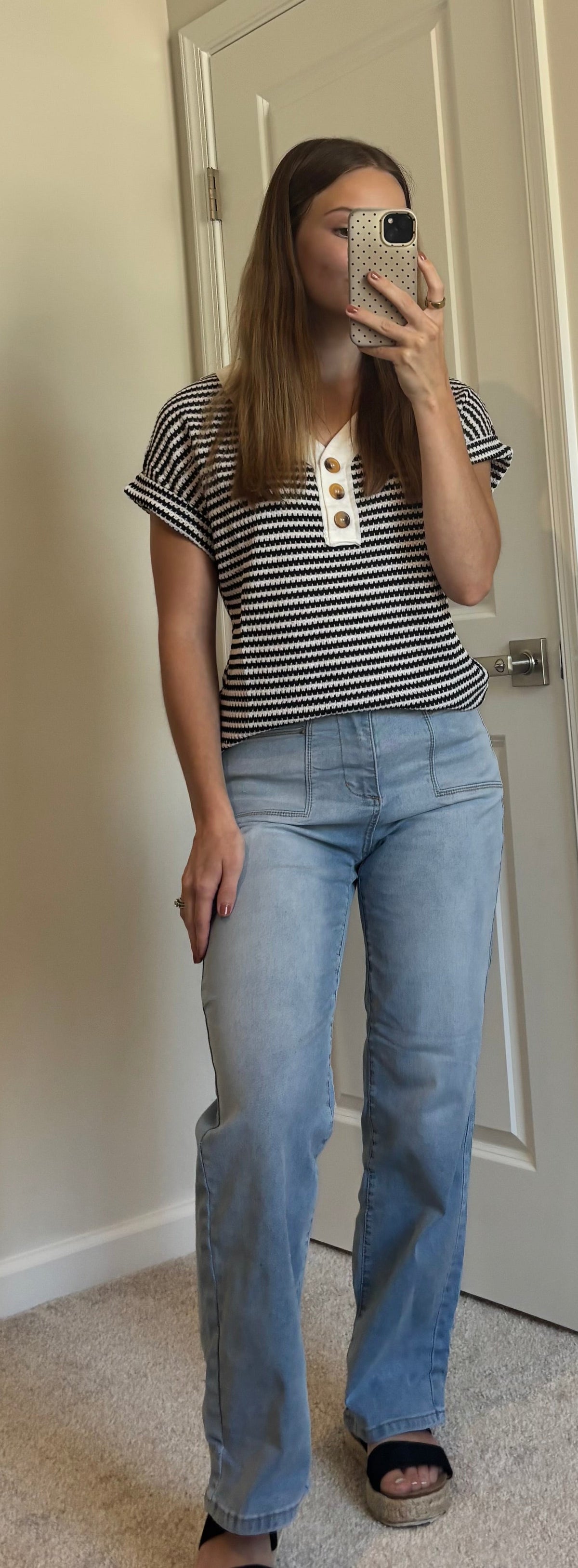 Loose Straight Leg Cropped High Waist Jeans