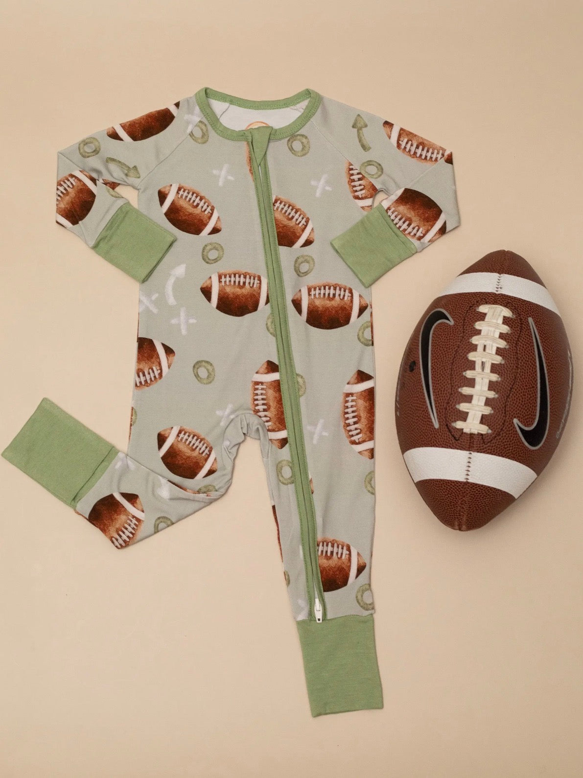 Football Baby Bamboo Sleeper