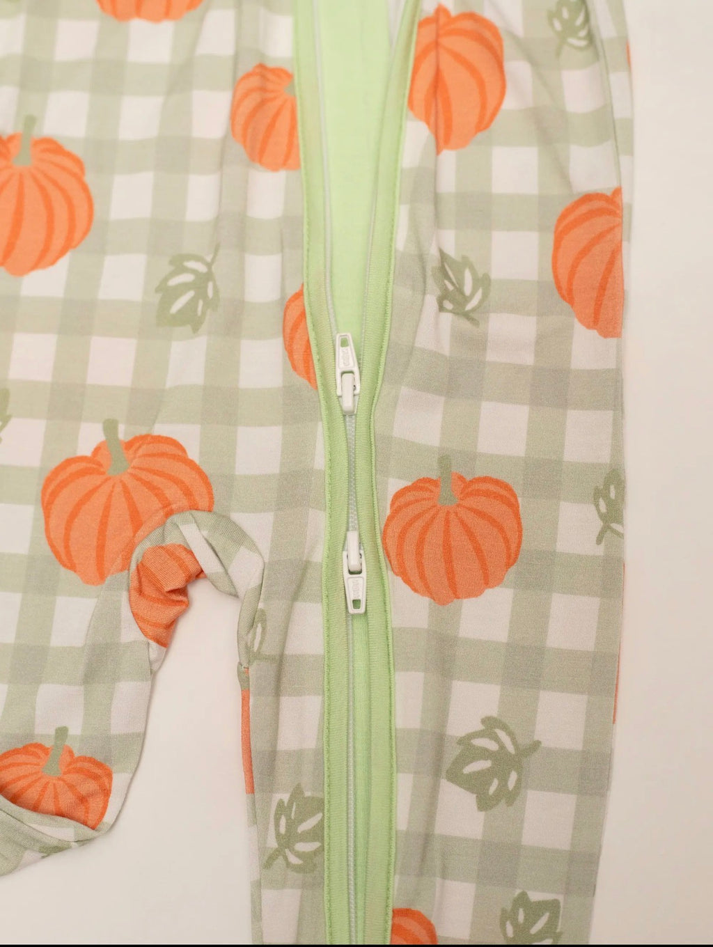 Pumpkin Plaid Bamboo Zipper Sleeper