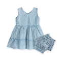 River Soft Denim Baby Dress + Bloomer