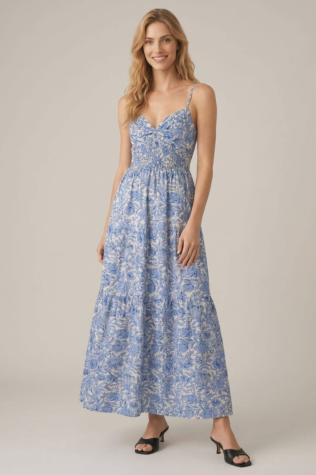 Asymmetrical Tiered Maxi Dress